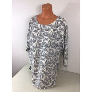 Waves East Hampton Linen Blouse Top Womens XL